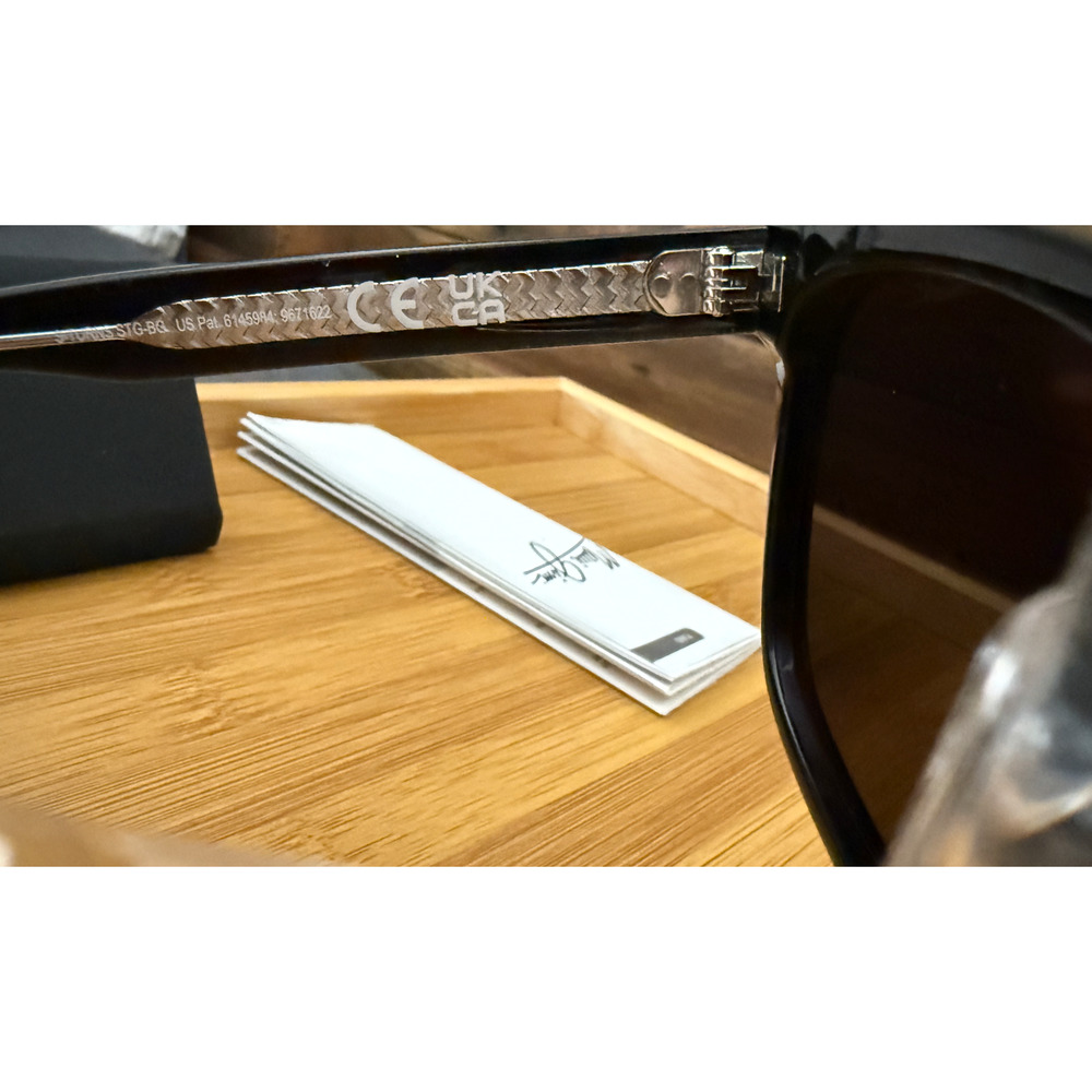 Maui Jim S-Turns 872-02 Sunglasses Unisex Black Wrap Grey Made in Italy - Picture 3 of 5